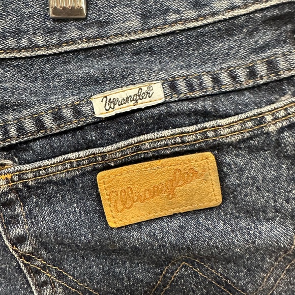 Vintage Wrangler Women’s Jeans 13/14 x 34 High Rise Blue Denim Made in USA Mom - Picture 7 of 10